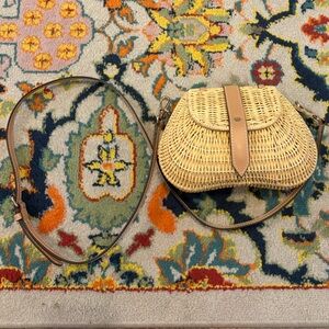 Mark & Graham Woven Tan Crossbody Bag